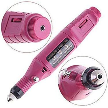 Imagem de Lixa Elétrica Portátil Bivolt Unhas Acrigel Gel Fibras Porcelana