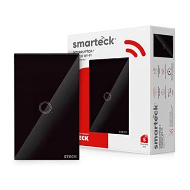 Imagem de Steck, Interruptor Inteligente 4X2", Touch Wi-Fi Steck Ambiente Conectado, 1 Módulo, Bivolt, Preto