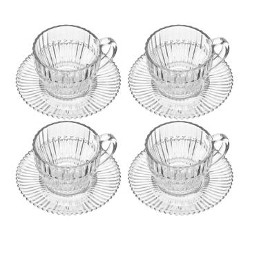 Imagem de Conjunto de 4 Xícaras de Chá de Cristal Imperatriz 220ml - Wolff