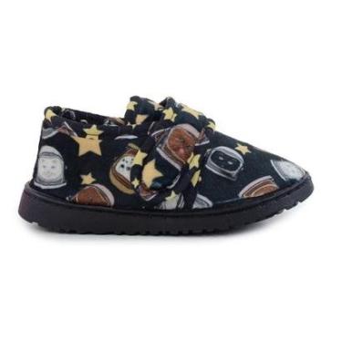 Imagem de Pantufa Infantil Masculina Specht Astronauta Preta - 1036-Masculino