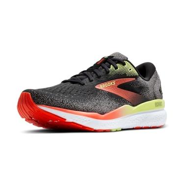 Imagem de Brooks Tênis de corrida masculino Ghost 16 Neutral, Preto/vermelho mandarim/verde, 40 BR