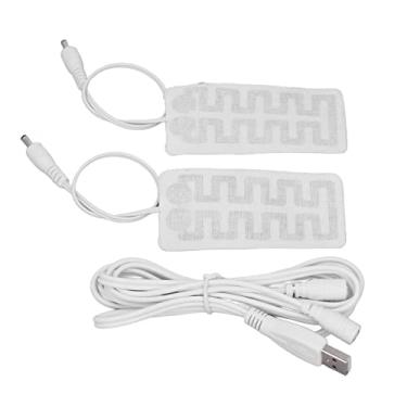 Imagem de 2 PCS Filme de Aquecimento USB 3,5 X 1,8 pol. Fibra de Carbono Macio, Seguro, Lavável na Máquina, Almofada de Aquecimento Elétrica, Almofadas de Aquecimento para Luvas, Meias, Sapatos, Terapias