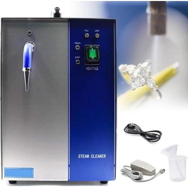 Imagem de Limpador a vapor para joias 2L/4L com pedal 1300W/2200W Máquina profissional de vapor para joias de aço inoxidável para prata e ouro, pressão ajustável para limpeza de joias/prata/ouro(4L)