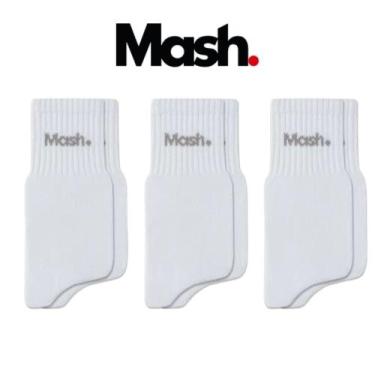Imagem de 6 Pares De Meias Mash Masculina Cano Medio Em Cotton Algodão, M - 34/3