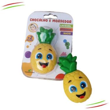 Imagem de Chocalho Mordedor Macio C/barulho Suave Abacaxi - Vila Toy
