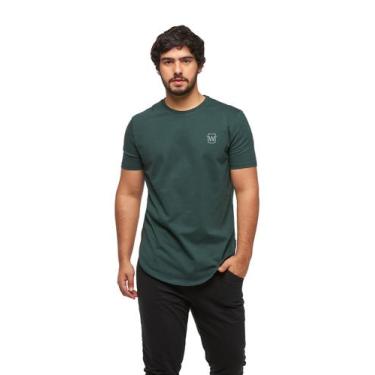 Imagem de Camiseta masculina plus size longline oversized swag manga curta wooks