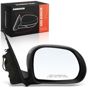 Imagem de A-Premium Espelho retrovisor elétrico lateral do passageiro - Compatível com Fiat 500L 2014-2020 - Espelho retrovisor externo cromado dobrável manual aquecido - Substituição # 5NF07SZ0AA