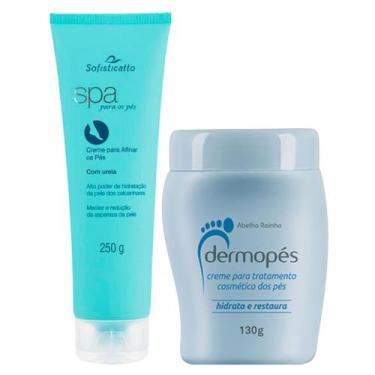 Imagem de Kit Spa para os Pés Creme para Afinar os Pés 250g + Dermopés Creme Par