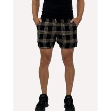 Imagem de Short Reserva Masculino Relax Velan Xadrez Preto-Masculino
