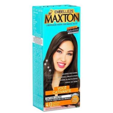 Imagem de Kit Prático Tintura Creme Maxton 4.0 Castanho Natural - Embelleze