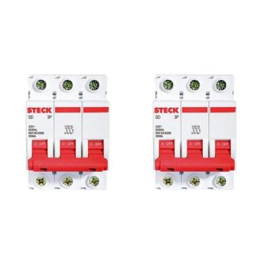 Imagem de Kit C/2 - Disjuntor Steck Din Tripolar 40A Sd63 3Ka