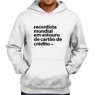Imagem de Moletom Recordista mundial em estouro de cartão - Foca na Moda, Branco