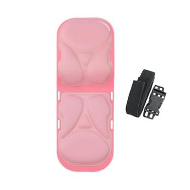 Imagem de Esquirla Cadeira de cadeira de escritório apoio lombar suporte ergonômico traseiro da tábua do colar, Rosa Acolchoado Completo