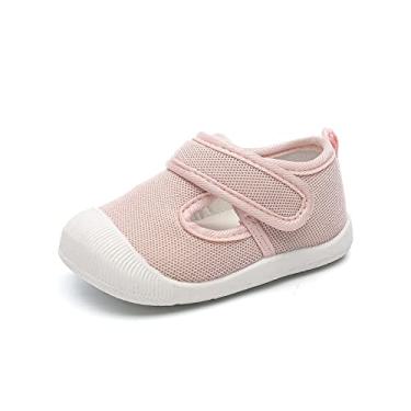 Imagem de peggy piggy Sapatos para bebês meninos e meninas sapatos de caminhada infantis antiderrapantes sapatos de malha respirável 6 9 12 18 meses, Rosa 2201, 18 Months Infant