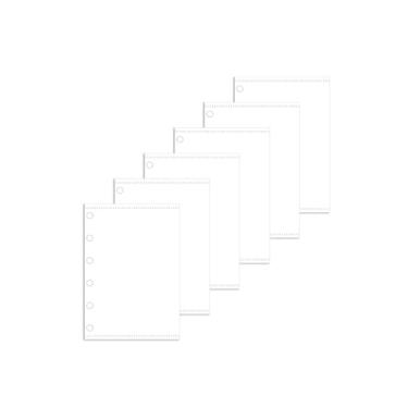 Imagem de 1 conjunto de envelopes para dinheiro A7 fosco translúcido PP fichário bolsos sem zíper sem aba 6 furos sacos de folhas soltas 6 folhas envelope de dinheiro para planejador de orçamento carteira pasta