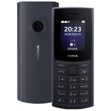 Imagem de Telefone Celular Nokia 110 4G Azul Simples Ideal Para Idosos