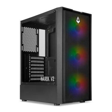 Imagem de Gabinete Gamer Mancer Narok V2, Rainbow, Mid-Tower, Lateral de Vidro, 