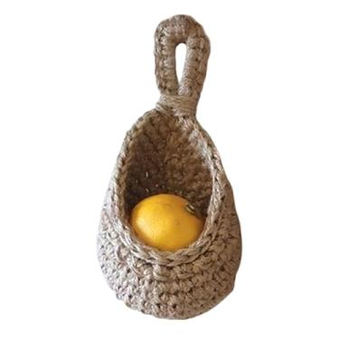 Imagem de Cestas de frutas e vegetais, cesta de armazenamento de juta para pendurar na parede, cestas de frutas para cozinha, restaurante, plantador de vegetais, cesta de cozinha, estilo 1
