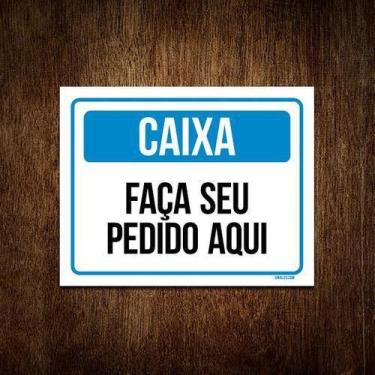 Imagem de Kit 10 Placas - Caixa Faça Seu Pedido Aqui - Sinalizo.Com