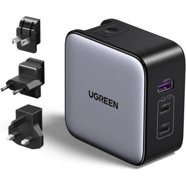 Imagem de Carregador de viagem UGREEN Nexode 65W GaN Adaptador Internacional sup