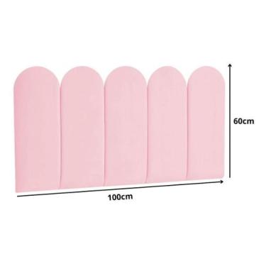 Imagem de Cabeceira Cama Estofada Nuvem Kit 5 peças 60x20 - inove papéis de pare