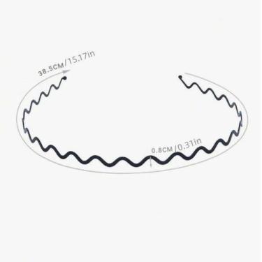 Imagem de KIT 2 Tiaras de Ferro Arco Diadema Masculina Metal Arquinho Ondinhas -