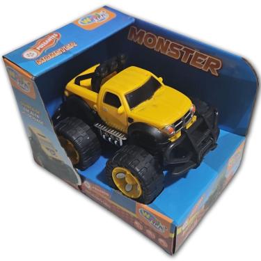 Imagem de Carrinho De Fricção Monster Trucks Possantes Wellkids Amarelo Liso