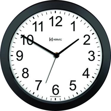 Imagem de Relógio De Parede Herweg 660095-21 Fala As Horas Preto