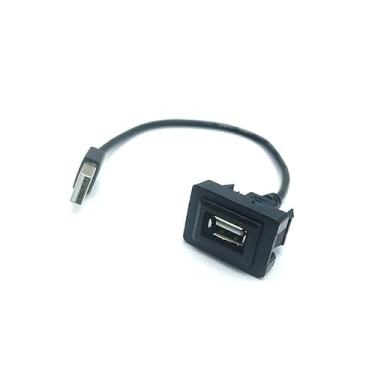 Imagem de Adaptador de cabo de extensão de painel de porta USB de 35 x 24 mm compatível com carregador de cabo USB Camry RAV4 Corolla Highlander Bully Vios macho para fêmea para to-yo-ta Camry RAV4 Corolla