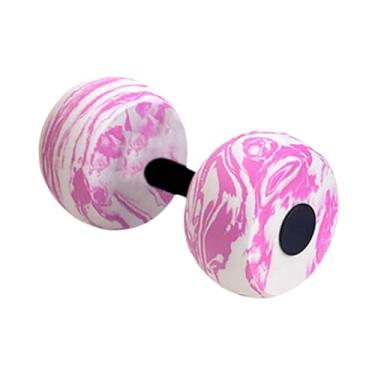Imagem de UGPLM Halteres para exercícios aquáticos, esportes aquáticos, equipamentos aeróbicos, fitness em piscina, profissional, homens e mulheres, peso leve, Rosa E Branco