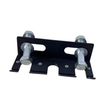 Imagem de UGPLM Suporte triplo para barra de agachamento, suporte para barra de peso, economiza espaço para de rosca com de borracha para armazenamento de, Preto