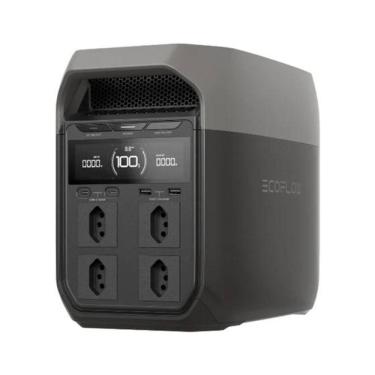 Imagem de Estação De Energia Delta 3 Portátil 2200w/1024wh Integra 13 Conexões  Ecoflow