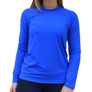 Imagem de Blusa Feminina Proteção Solar Uv+ Manga Longa Praia Piscina Toque Gela
