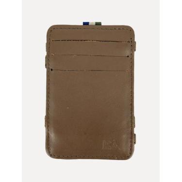 Imagem de Carteira Reserva Masculina Couro Neutral Mágica Marrom, UN