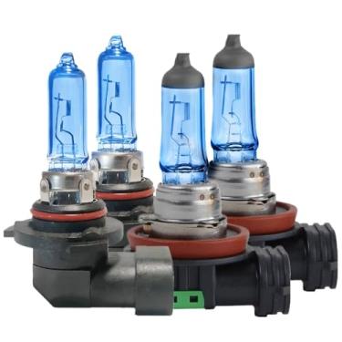 Imagem de Lâmpadas de farol de halogênio de substituição para Toyota Highlander 2011 2012 2013 2014 2015 2016 2017 2018 2019 2020, farol alto 9005/Hb3, combo de luzes H11 de feixe baixo, 6000k branco, 120% de