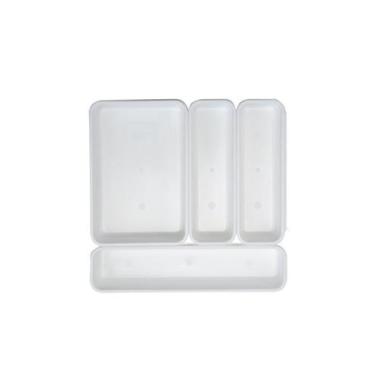 Imagem de Conjunto de Organizadores Dasplast 4 Peças Plástico Branco, UNICA