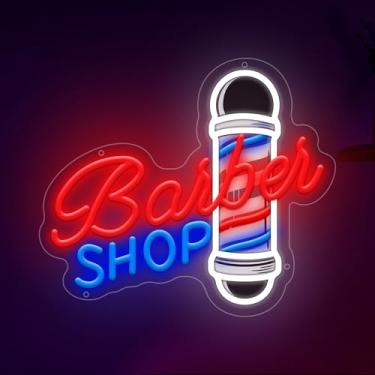 Imagem de Sinais de néon de barbearia para decoração de parede, placas de led de barbearia, placas de luz neon de negócios, adequadas para salão de cabeleireiro, decoração de arte de parede, presente para