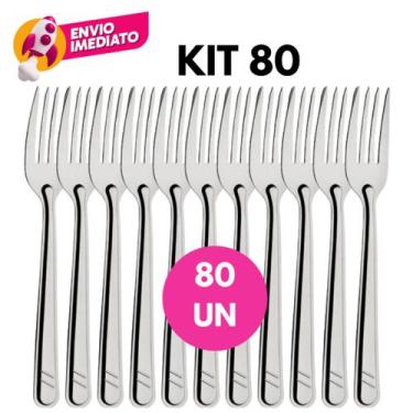Imagem de Kit Garfo Mesa Churrasco Inox Conjunto Jogo Talher Jantar Refeição Dia