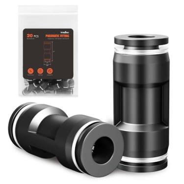 Imagem de TRILINK Conexões OD Push to Connect – Conectores retos de linha de ar, conexões pneumáticas de conexão rápida, conexões de mangueira de ar de bloqueio de pressão para compressor, ferramentas de ar e