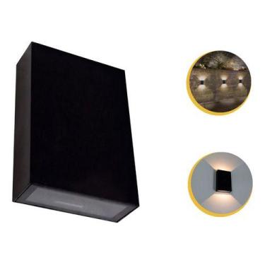 Imagem de Kit 4 Arandela Blindada Efeito 2 Fachos Duplo Led 4w 3000k - Initial /