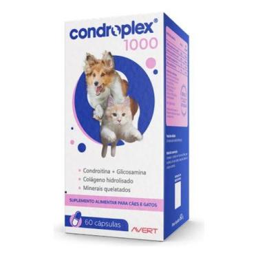 Imagem de Condroplex 1000 Suplemento Alimentar para Cães e Gatos  60 Cápsulas - 