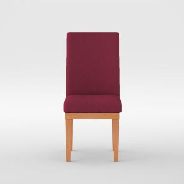 Imagem de Cadeira Para Mesa De Jantar Estofada Reforçada marsala