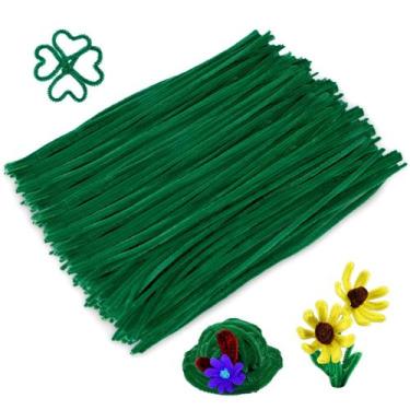 Imagem de Limpadores de cachimbo Caydo 300 Green Chenille Stems 6 mm x 30 cm