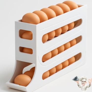 Imagem de Organizador de Ovos 4 Andares – Porta Ovos Dispenser Prático para Geladeira Cabe 28 ovos