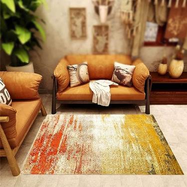 Imagem de Tapetes De Área, Fúcsia, Rosa Rosa, Amarelo Brilhante, Laranja, Branco, Padrão Abstrato, Decoração De Carpete Escritório Em Casa, Pilha Baixa Macia, Lavável, Fácil De L, Orange, 110 x 180 cm