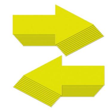 Imagem de Adesivo de chão EVQ Arrow Yellow 10x5cm, vinil impermeável, 20 unidade
