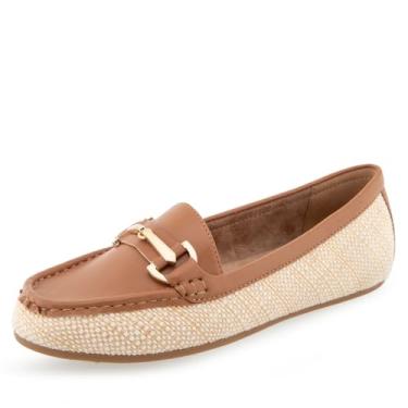 Imagem de Aerosoles Mocassim feminino Day Drive, Tan Raffia, 6.5 Wide