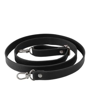 Imagem de Alça Transversal de Couro Bovino Legítimo Ajustável C/Mosquete Onix P/Bolsa Mariart 2 cm (Preta)