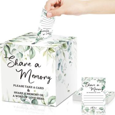 Imagem de Cartões de memória Pajean Greenery Share a Memory 50 unidades com caix