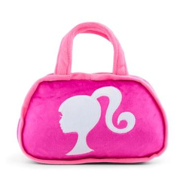 Imagem de Buckle-Down Mattel Dog Toy, Barbie Silhouette and Autograph Script Bolsa Réplica Rosa, Pelúcia